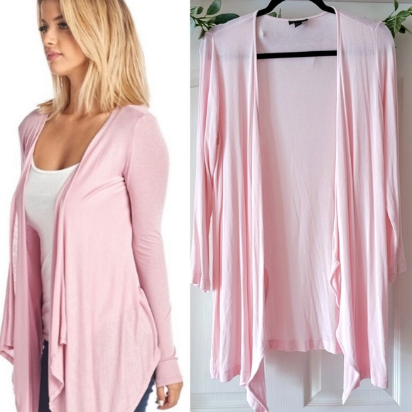 J. Jill Sweaters J Jill Pink Open Cardigan Light Pastel Petite